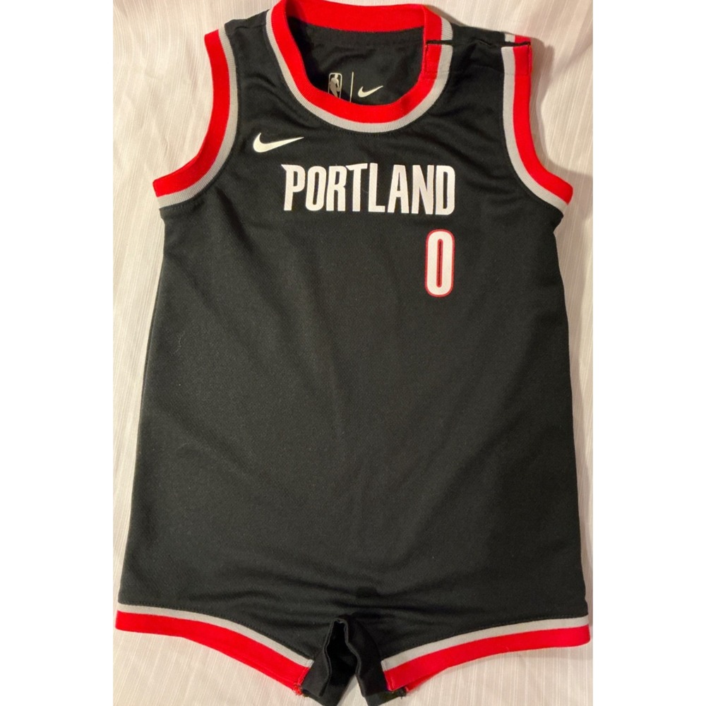 NIKE NBA PORTLAND TRAIL BLAZER DAMIAN LILLARD ONE PIECE JERSEY SIZE TODDLER 24M